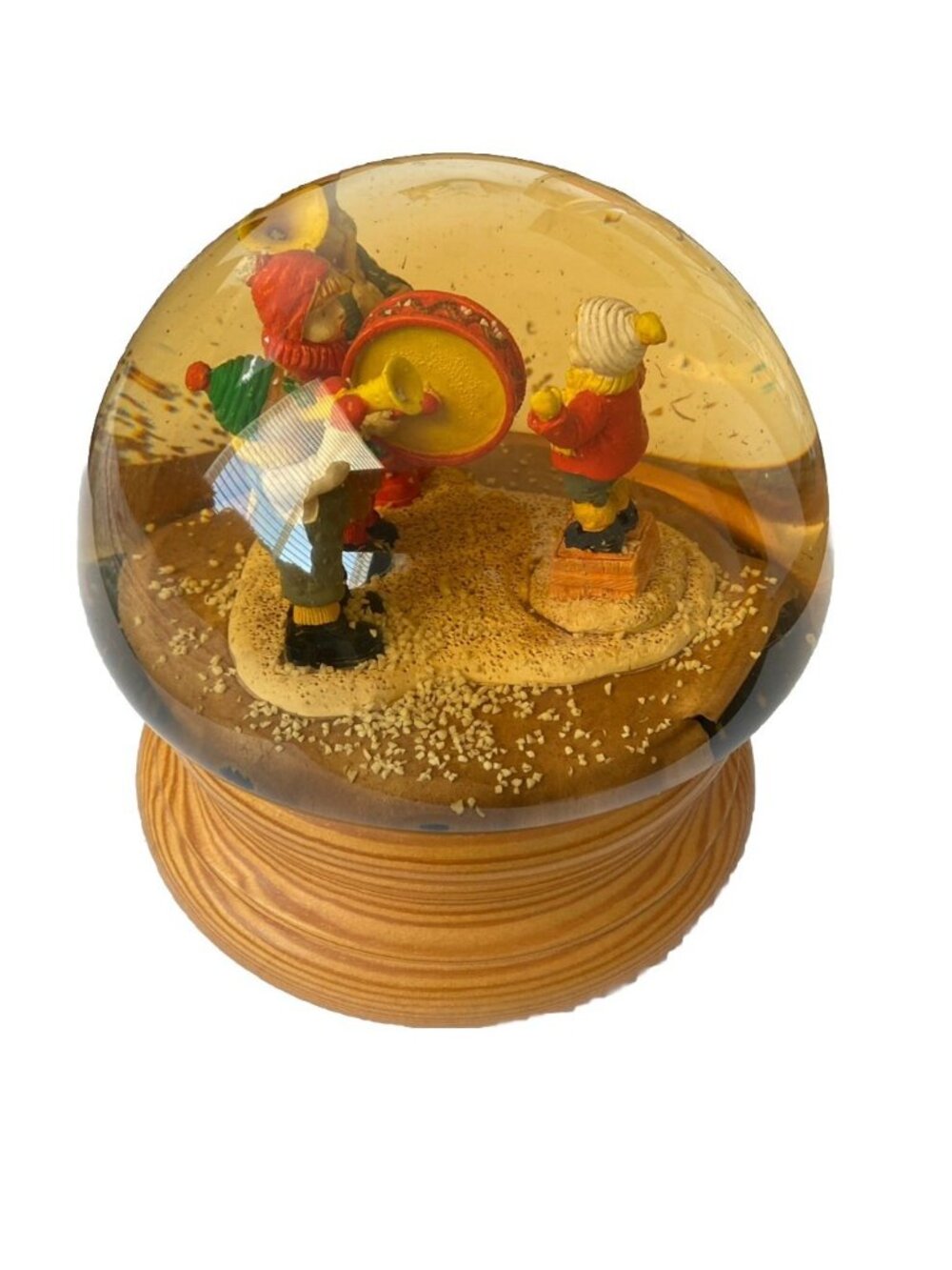 Vintage “Traveling Music Band” Snow Globe We Wish You A Merry Christmas WORKS